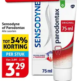 Hoogvliet Sensodyne of Parodontax aanbieding