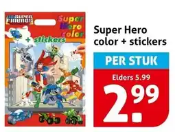Hoogvliet Super Hero color + stickers aanbieding