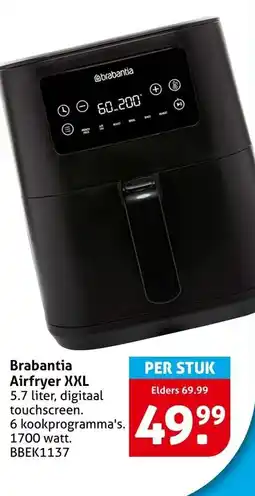Hoogvliet Brabantia Airfryer XXL aanbieding