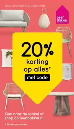 Leen Bakker 20% korting op alles aanbieding