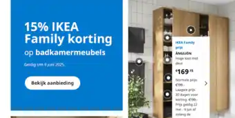 IKEA 15% Ikea family korting aanbieding
