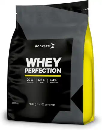 Amazon Body & Fit - Whey Perfection - Chocolate Milkshake - 4,53 kg (162 shakes) aanbieding