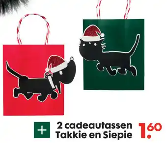 HEMA 2 cadeautassen Takkie en Siepie aanbieding