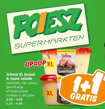 Poiesz Johma XL brood & toast salade aanbieding