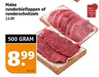 Poiesz Malse runderbieflappen of runderschnitzels aanbieding