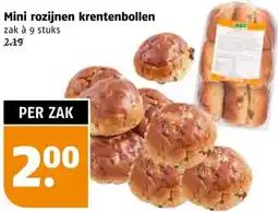 Poiesz Mini rozijnen krentenbollen aanbieding