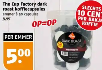Poiesz The Cup Factory dark roast koffiecapsules aanbieding