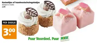 Poiesz Kasteeltjes of hazelnootschuimgebakjes aanbieding