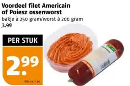 Poiesz Voordeel filet Americain of Poiesz ossenworst aanbieding