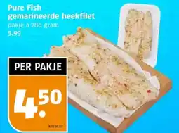 Poiesz Pure Fish gemarineerde heekfilet aanbieding
