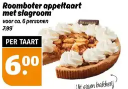 Poiesz Roomboter appeltaart met slagroom aanbieding