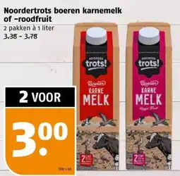 Poiesz Noordertrots boeren karnemelk of roodfruit aanbieding