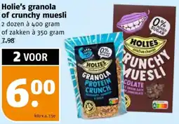 Poiesz Holie's granola of crunchy muesli aanbieding