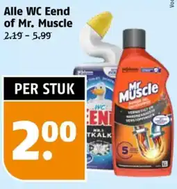 Poiesz Alle WC Eend of Mr. Muscle aanbieding