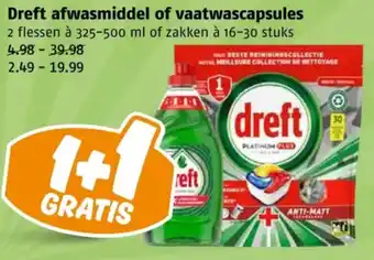 Poiesz Dreft afwasmiddel of vaatwascapsules aanbieding