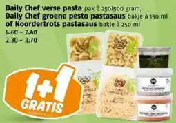 Poiesz Daily Chef verse pasta Daily Chef groene pesto pastasaus of Noordertrots pastasaus aanbieding