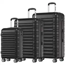 ANWB Trvlmore Kofferset 3 Delig 38L Zwart aanbieding