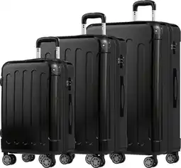 ANWB Trvlmore Kofferset 3 Delig 45L Zwart aanbieding