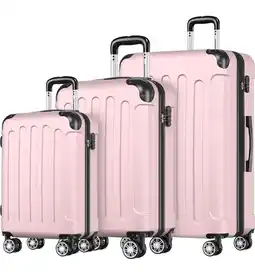 ANWB Trvlmore Kofferset 3 Delig 38L Lichtroze aanbieding