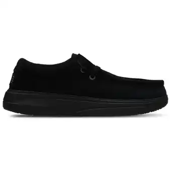 Foot Locker HEYDUDE Suede Heren Schoenen - Zwart - Maat: 43 - Suède - Foot Locker aanbieding