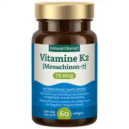 Holland & Barrett Holland & Barrett Vitamine K2 75mcg - 60 softgels aanbieding
