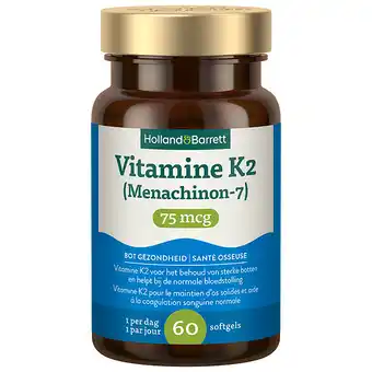 Holland & Barrett Holland & Barrett Vitamine K2 75mcg - 60 softgels aanbieding