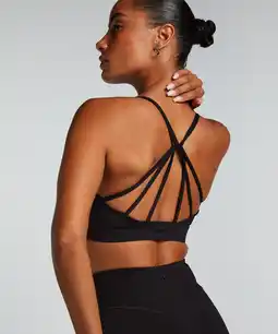 Hunkemoller Hunkemöller HKMX Sport bh Level 1 Zwart aanbieding
