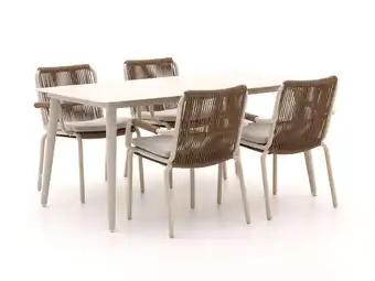 Kees Smit Bellagio Caronia/Sora 160cm dining tuinset 5-delig stapelbaar aanbieding