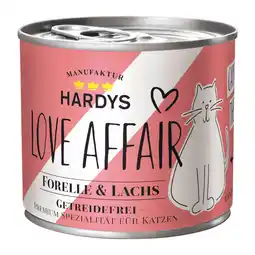 Zooplus Voordeelverpakking 24x185g zalm & forel Hardys LOVE AFFAIR natvoer voor katten aanbieding
