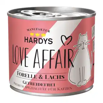 Zooplus Voordeelverpakking 24x185g zalm & forel Hardys LOVE AFFAIR natvoer voor katten aanbieding