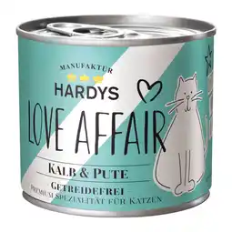 Zooplus Voordeelverpakking 24x200g kalfsvlees & kalkoen Hardys LOVE AFFAIR natvoer voor katten aanbieding