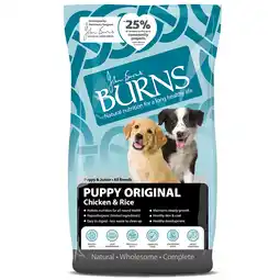 Zooplus 2x12kg Puppy/Junior Original Kip & Rijst Burns Hondenvoer aanbieding