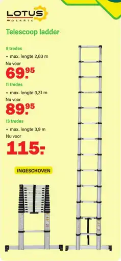 Van Cranenbroek Telescoop ladder 13 tredes aanbieding