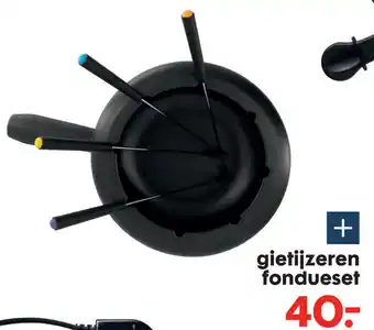 HEMA Gietijzeren fondueset aanbieding
