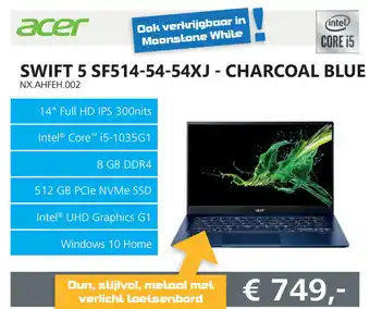 Informatique ACER Swift 5 | SF514-54-54XJ (NX.AHFEH.002) aanbieding