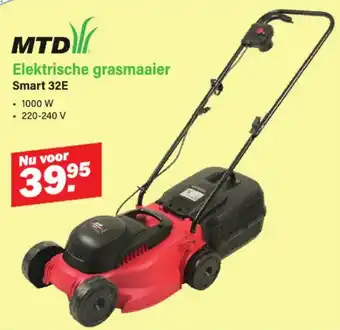 Van Cranenbroek MTD Elektrische grasmaaier Smart 32E aanbieding