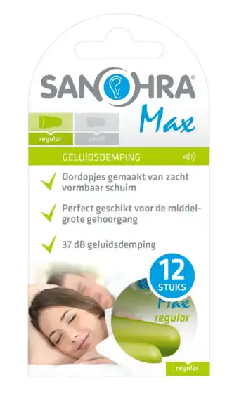 De Online Drogist Sanohra Oordopjes Foam Max Regular 6PR aanbieding