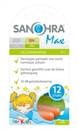 De Online Drogist Sanohra Oordopjes Max Kids Small 6PR aanbieding