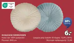 Jysk Kugleask sierkussen aanbieding
