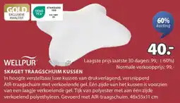 Jysk Wellpur skaget traagschuim kussen aanbieding