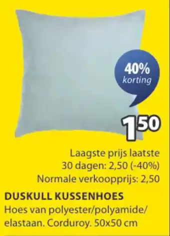 Jysk Duskull kussenhoes aanbieding