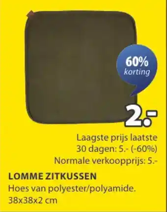 Jysk Lomme zitkussen aanbieding