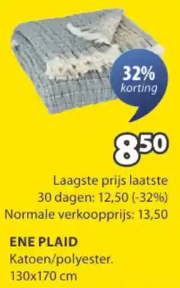 Jysk Ene plaid aanbieding