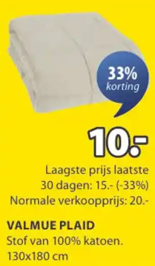 Jysk Valmue plaid aanbieding