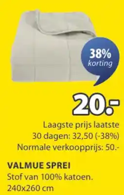 Jysk Valmue sprei aanbieding