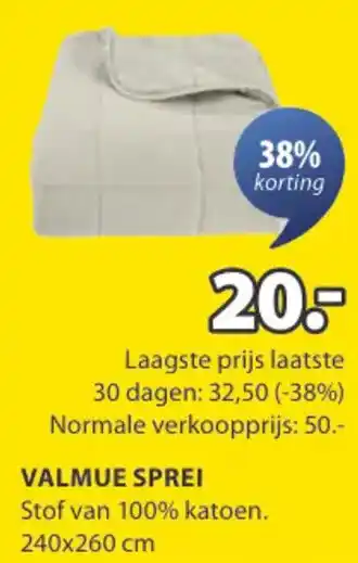 Jysk Valmue sprei aanbieding