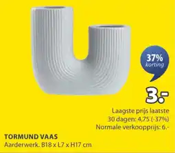 Jysk Tormund vaas aanbieding