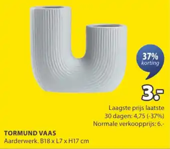 Jysk Tormund vaas aanbieding