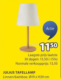 Jysk Julius tafellamp aanbieding