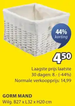 Jysk Gorm mand aanbieding